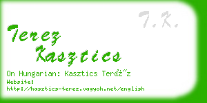 terez kasztics business card